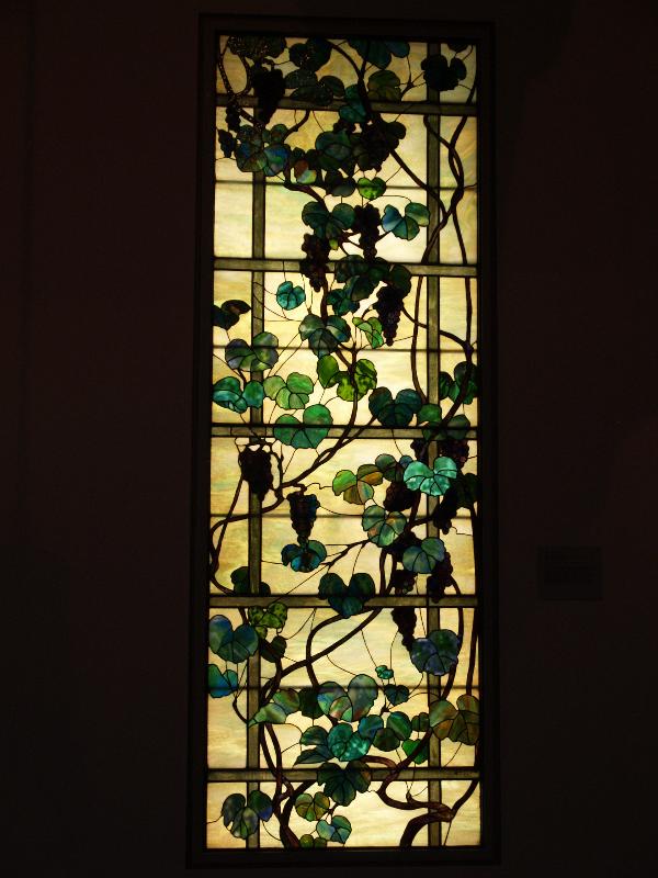 New York City, NY: Metropolitan Museum of Art: Grapevine panel (c1905-1915, Tiffany Studios, New York City)