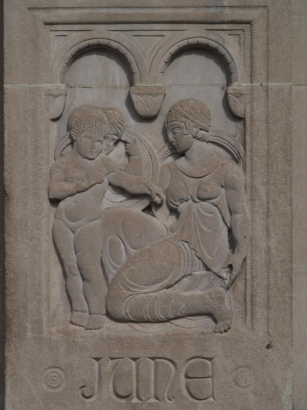 New York City, NY: 11 West 42nd Street: bas-relief, month of June (1926-1927, architect York and Sawyer)