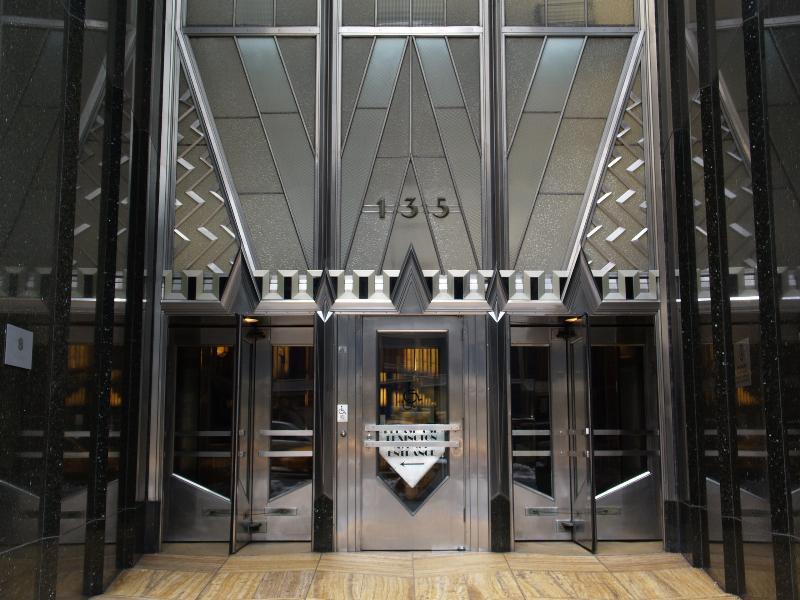 New York City, NY: Chrysler Building (135 East 42nd Street): entrance (art deco, 1928-1930, William Van Alen)