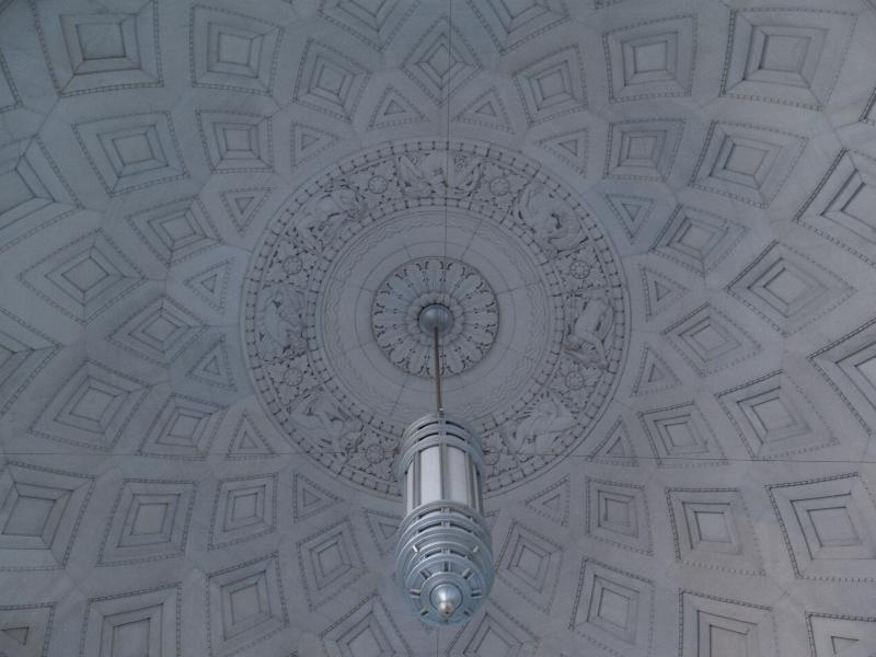 New York City, NY: 11 Madison Avenue (Madison Park, Metropolitan Life North Building): entrance ceiling (1929, Harvey Wiley Corbett)