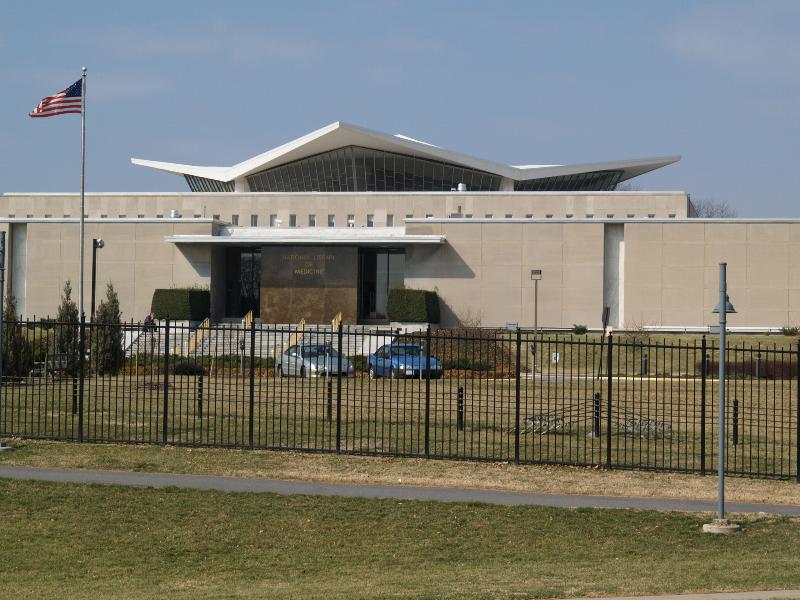Bethesda, Maryland (MD): National Library of Medicine, NIH (National Institutes of Health): view (1959-1962, O'Connor and Kilham)