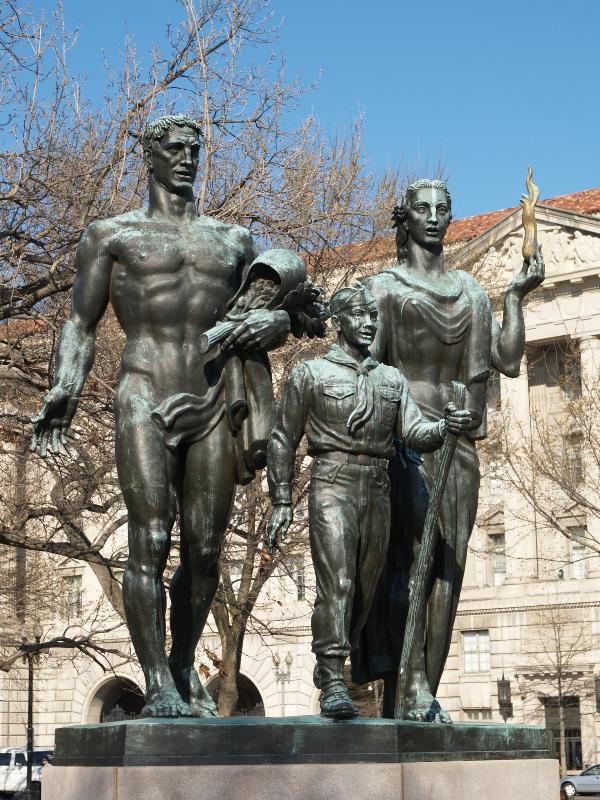 Washington, DC: 15th Street NW: Boy Scout Memorial (1964, sculptor Donald DeLue)