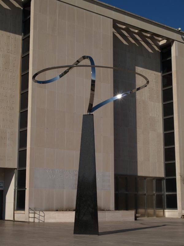 Washington, DC: Smithsonian National Museum of American History, Behring Center: sculpture 'Infinity' (1967, Jose de Rivera)