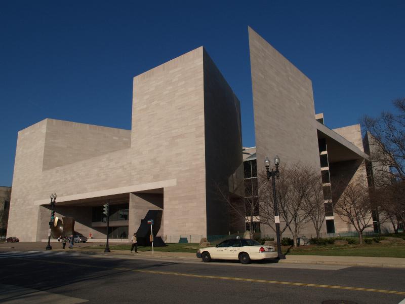 Washington, DC: National Gallery of Art East Building (Madison Drive NW): view (1974-1978, I.M. Pei)