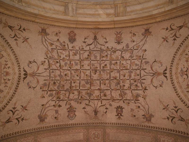 Boston, Massachusetts (MA): Boston Public Library, McKim Building: hall mosaic ceiling (1887-1895, architect McKim, Mead and White)