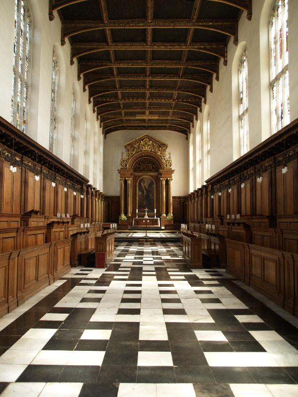 Cambridge, England: Trinity College: chapel interior
