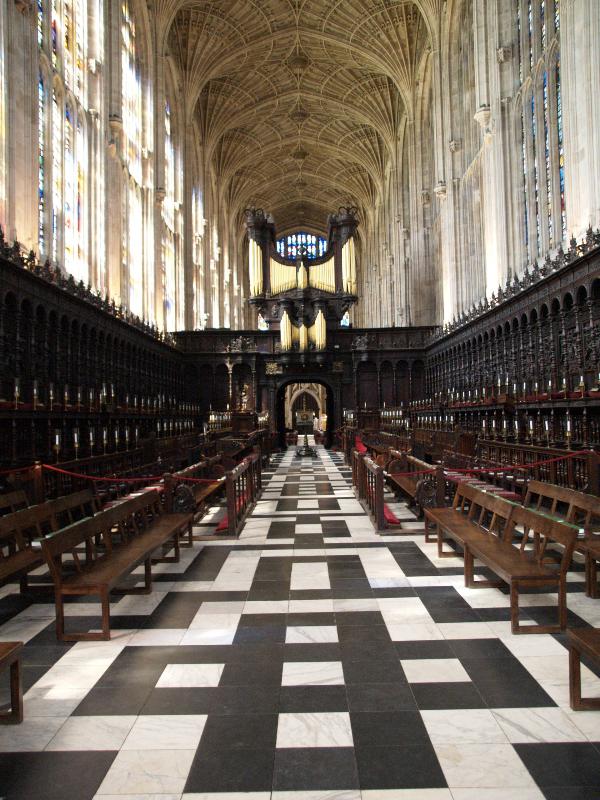 Cambridge, England: King's College: chapel interior