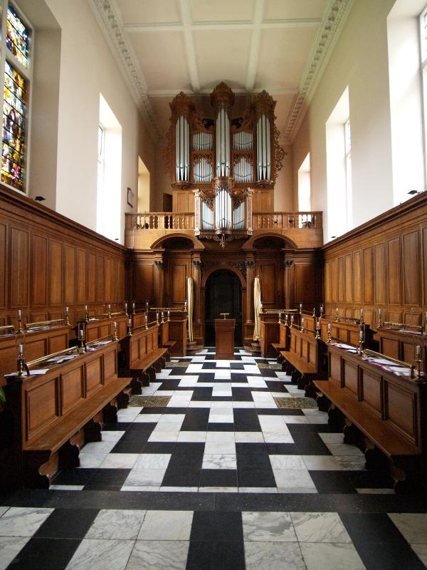 Cambridge, England: St Catharine's College: chapel interior