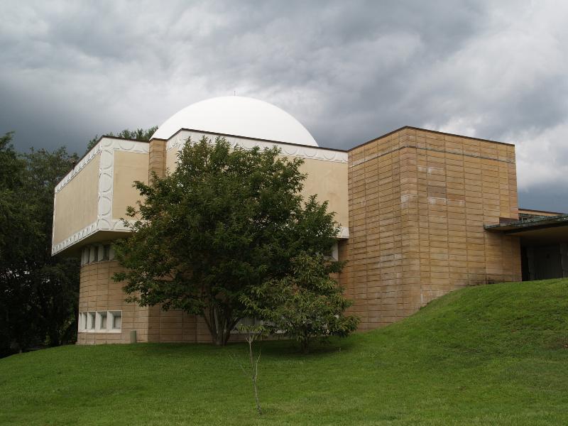 Lakeland, Florida (FL): Florida Southern College: Planetarium (Cosmography Building), view (1953-1958, Frank Lloyd Wright)