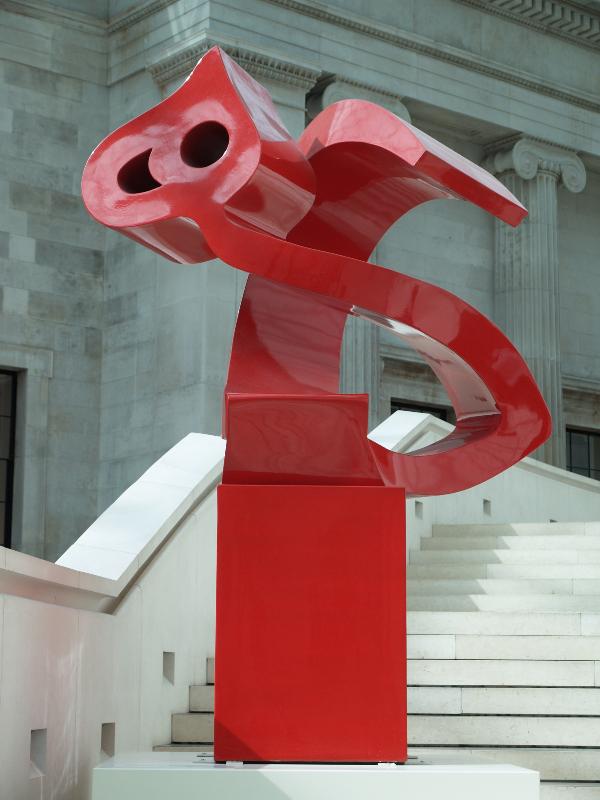 London, England: British Museum: 'Red Heech' (2002, Parviz Tanavoli)