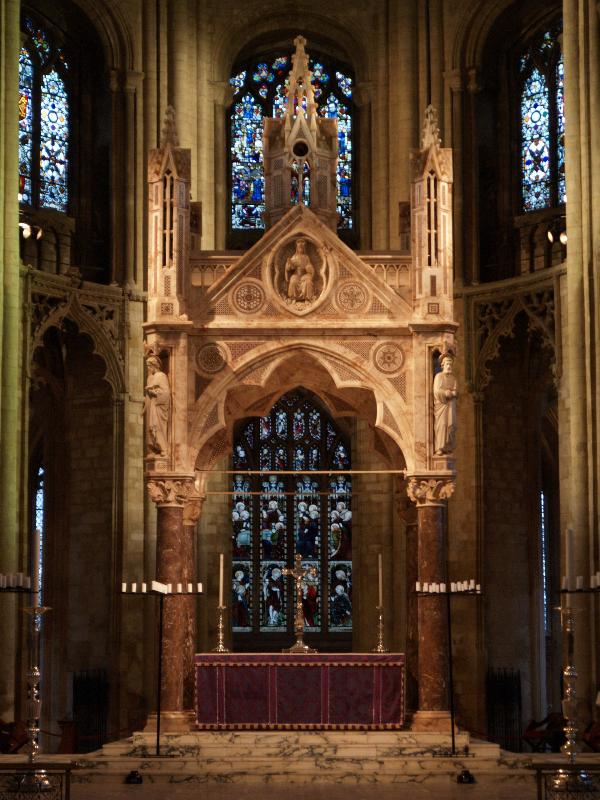 Peterborough, England: Peterborough Cathedral: altar and Ciborium (1894)
