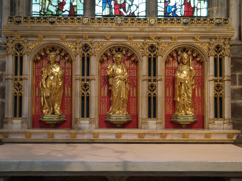 Peterborough, England: Peterborough Cathedral: Chapel of St. Oswald altar