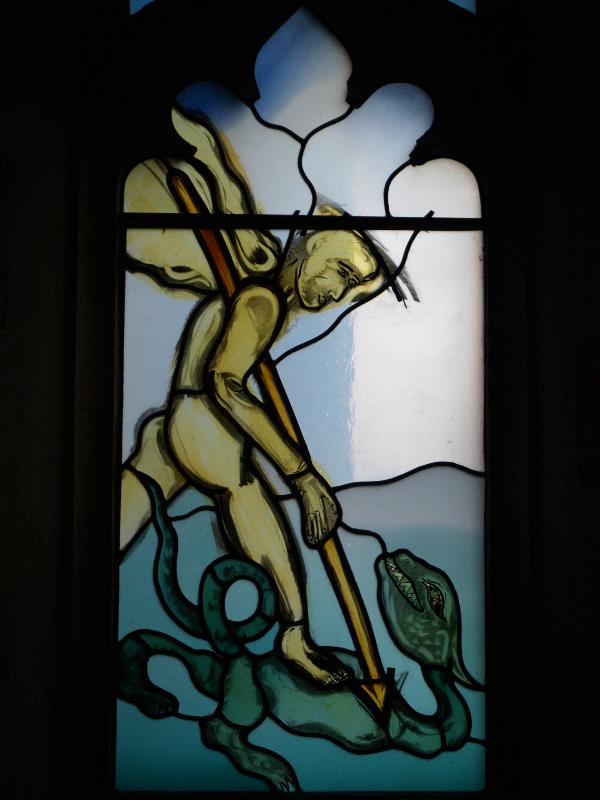 Oundle, England: Oundle School Chapel: St George of Lydda (2005, Mark Angus)