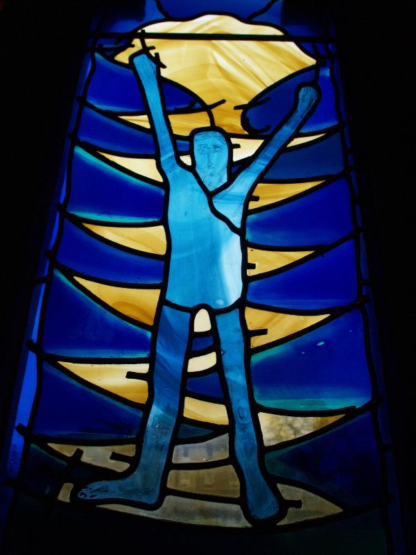 Oundle, England: Oundle School Chapel: Water - Baptism (2002, Mark Angus)