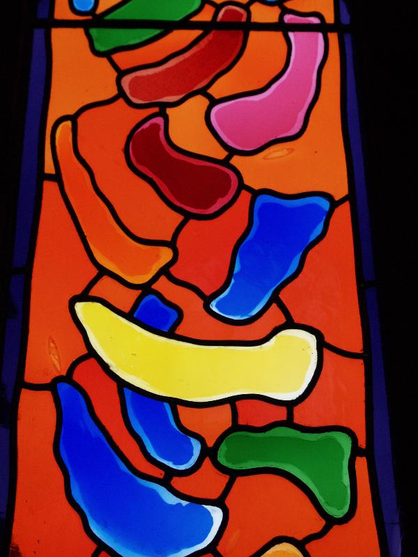 Oundle, England: Oundle School Chapel: Apocalypse (2002, Mark Angus)