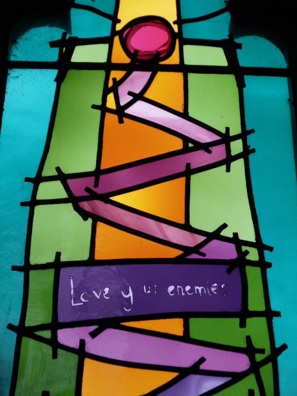 Oundle, England: Oundle School Chapel: Sermon on the Mount (2004, Mark Angus)