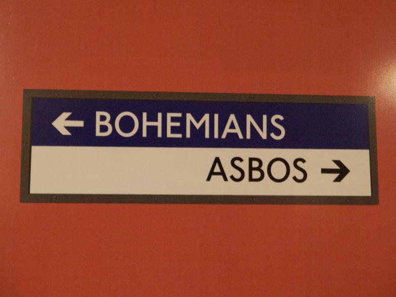 London, England: Piccadilly Circus tube station: 'Bohemians and Asbos' (part of 'Thin Cities', 2006, Nils Norman ?)