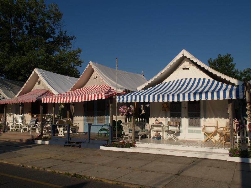 Ocean Grove, New Jersey (NJ): Tent City: view of three tents