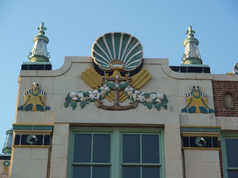 Asbury Park, New Jersey (NJ): Convention Hall: sea-themed decoration (1923, architect Warren and Wetmore)