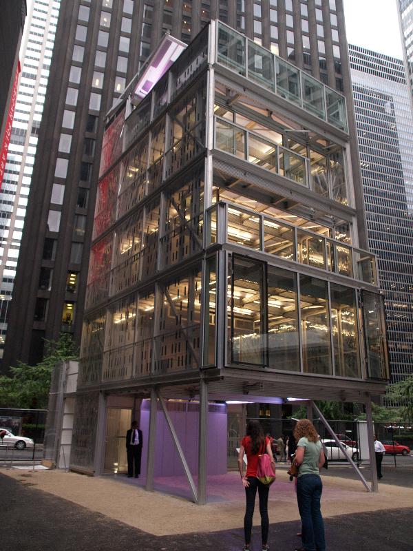 New York City, NY: Museum of Modern Art (MOMA): Cellophane House (2008, KieranTimberlake Associates) (part of exhibition 'Home Delivery: Fabricating the Modern Dwelling')