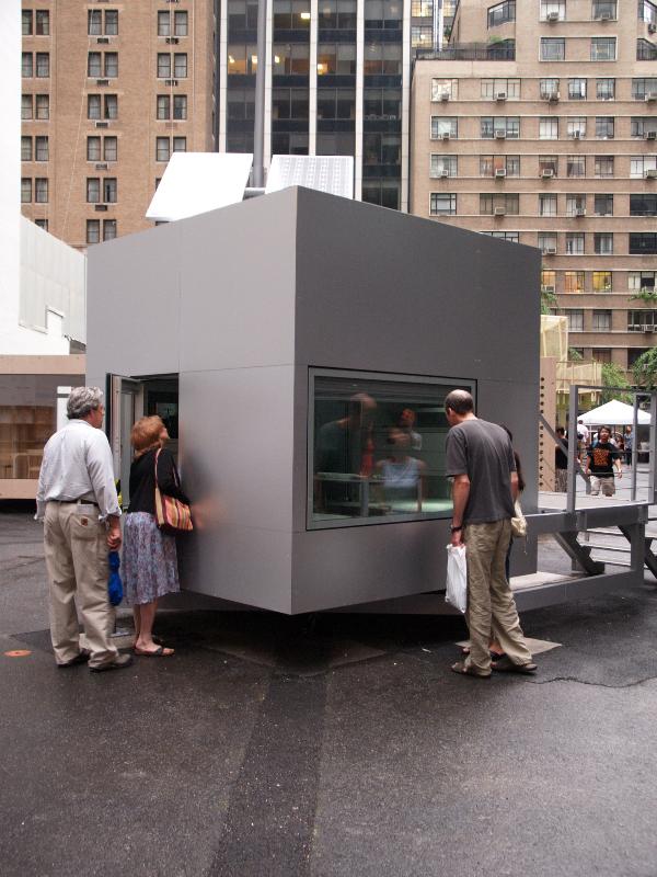 New York City, NY: Museum of Modern Art (MOMA): Micro Compact House (2008, Horden Cherry Lee Architects and Haack + Hoepfner Architects) (part of exhibition 'Home Delivery: Fabricating the Modern Dwelling')