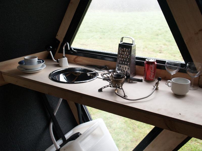 Bourn, England: Wysing Arts Centre: Walking House, kitchen area (2008, designed by N55, Copenhagen)