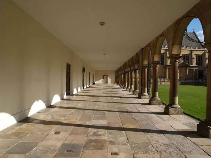 Cambridge, England: Trinity College: Nevile's Court cloister