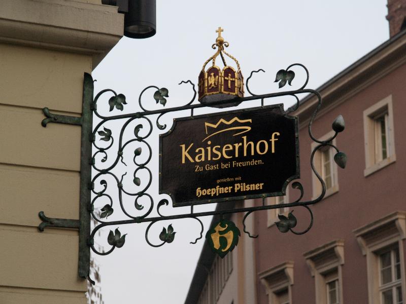 Karlsruhe, Germany: Kaiserhof (Karl-Friedrich-Strasse 12): sign