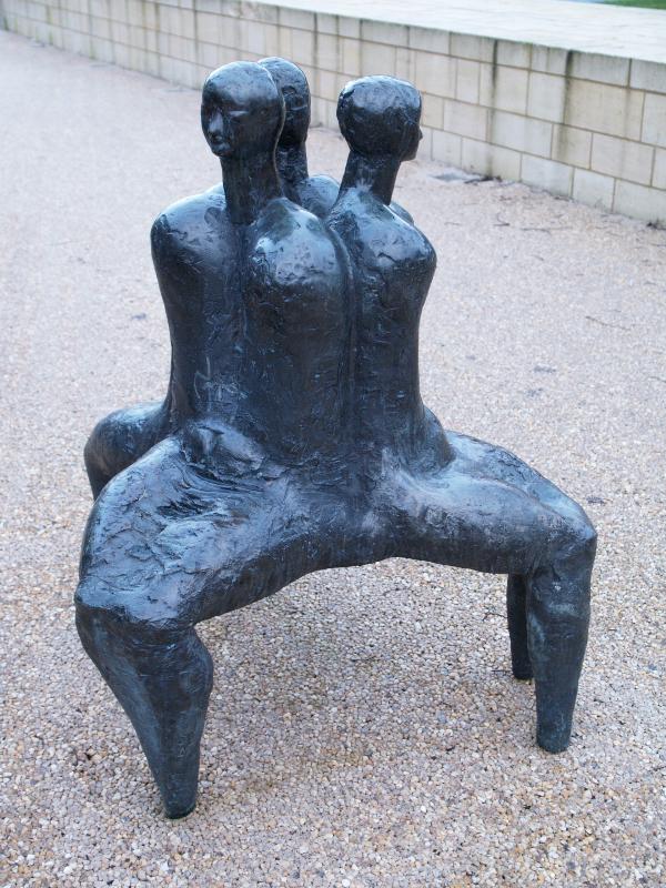 Nijmegen, Netherlands: Hertogplein: 'Schikgodinnen' (1974, sculptor Oscar Goedhart)