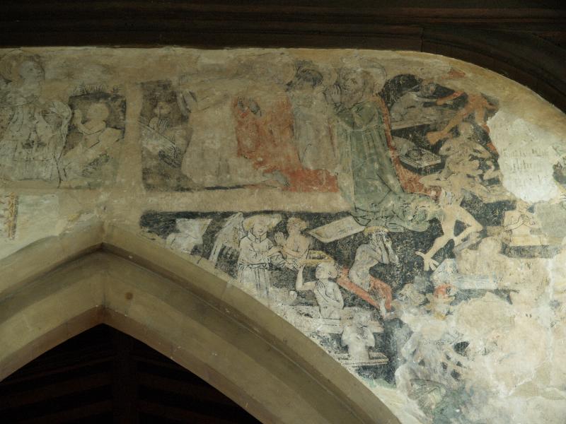 Cambridge, England: St Andrew's Church: The Last Judgement (Doom Painting) (mid to late 15th century)