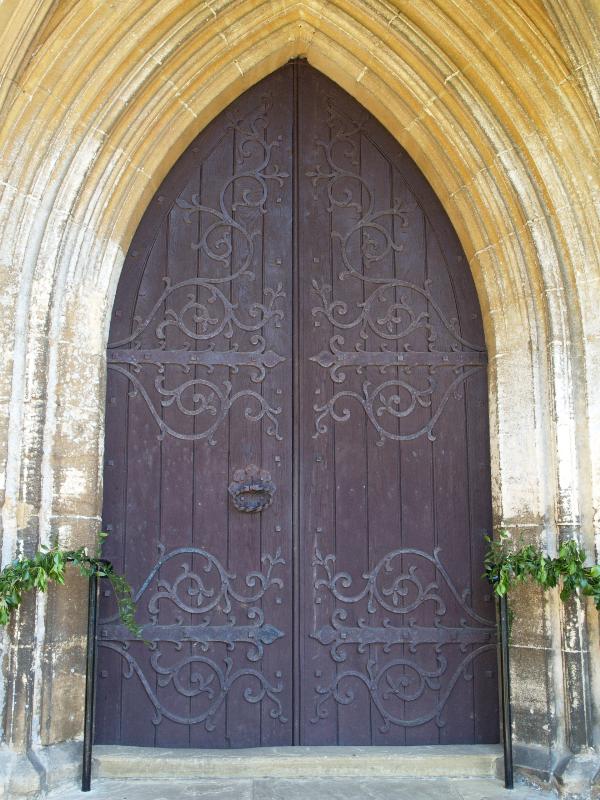 Snettisham, England: St Mary: main door