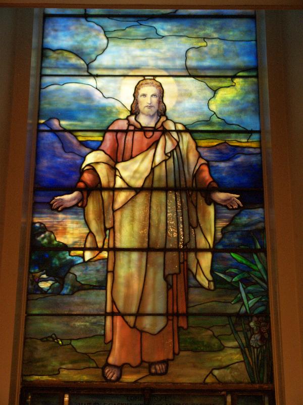 Lockport, New York (NY): First Presbyterian Church: Come Unto Me (1901, Tiffany Studios)