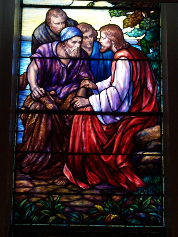 Lockport, New York (NY): First Presbyterian Church: Christ Calling the Fishermen (1947, Payne-Spears Studio)
