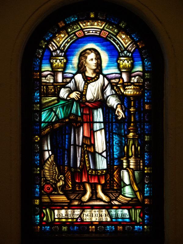 Buffalo, New York (NY): Episcopal Church of the Good Shepherd: Christ in the Temple (1939, J. and R. Lamb Studios)