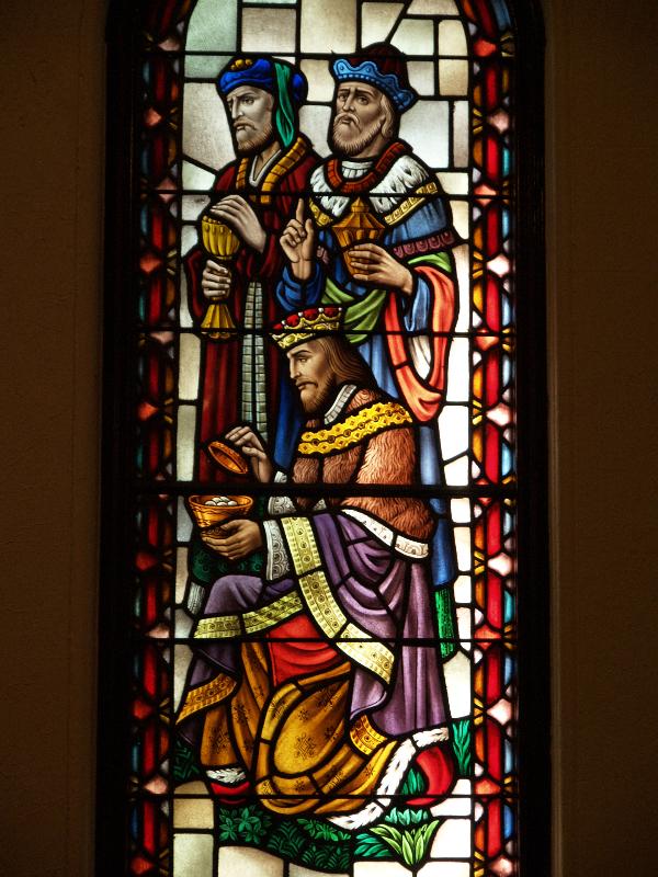 Buffalo, New York (NY): Episcopal Church of the Good Shepherd: Nativity: three kings (Willet Studios)
