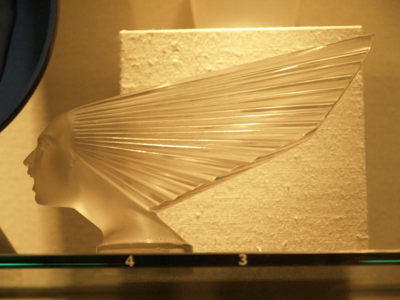 Corning, New York (NY): Corning Museum of Glass: Automobile Hood Ornament, Victoire (Victory) (designed in 1928, artist Rene Lalique)