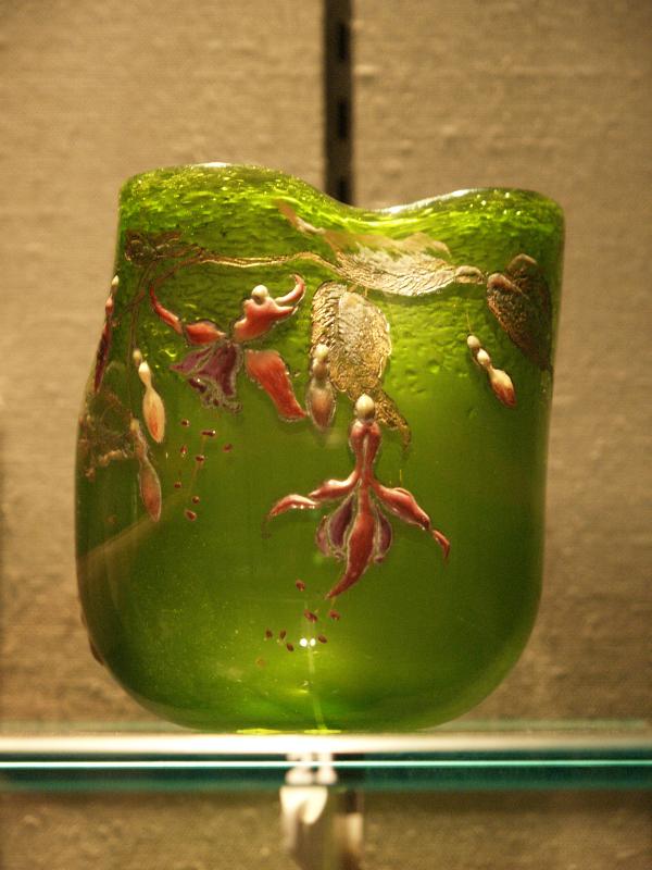 Corning, New York (NY): Corning Museum of Glass: Vase with Fuchsias (about 1890-1895, artist Emile Galle)