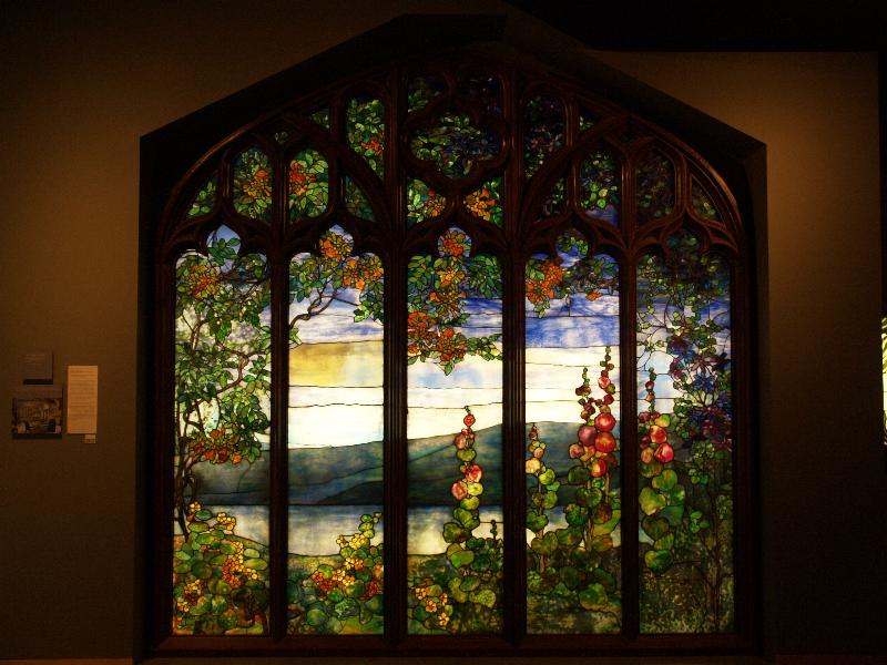 Corning, New York (NY): Corning Museum of Glass: window (from Rochroane Castle, Irvington-on-Hudson, New York) (1905, Tiffany Studios)