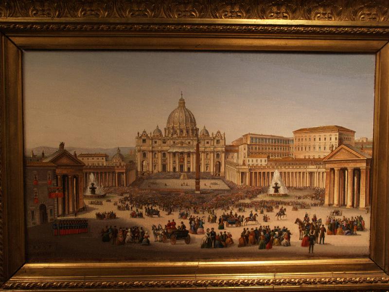Corning, New York (NY): Corning Museum of Glass: St. Peter's Square in Rome (about 1879, Vatican Mosaic Workshop)