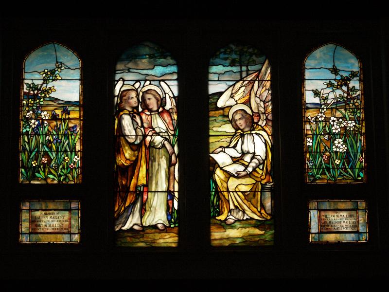 Corning, New York (NY): Christ Episcopal Church: Mallory Memorial (installed 1901, J. and R. Lamb Studios)
