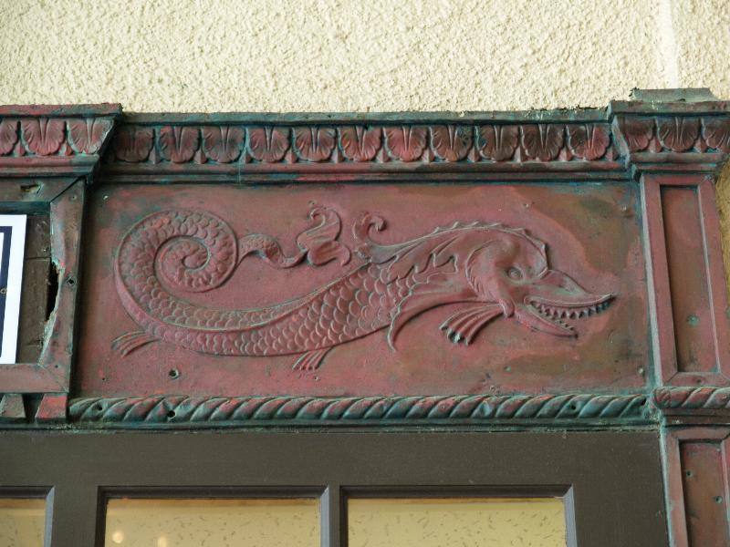Asbury Park, New Jersey (NJ): Convention Hall: sea creature decoration (1923, architect Warren and Wetmore)