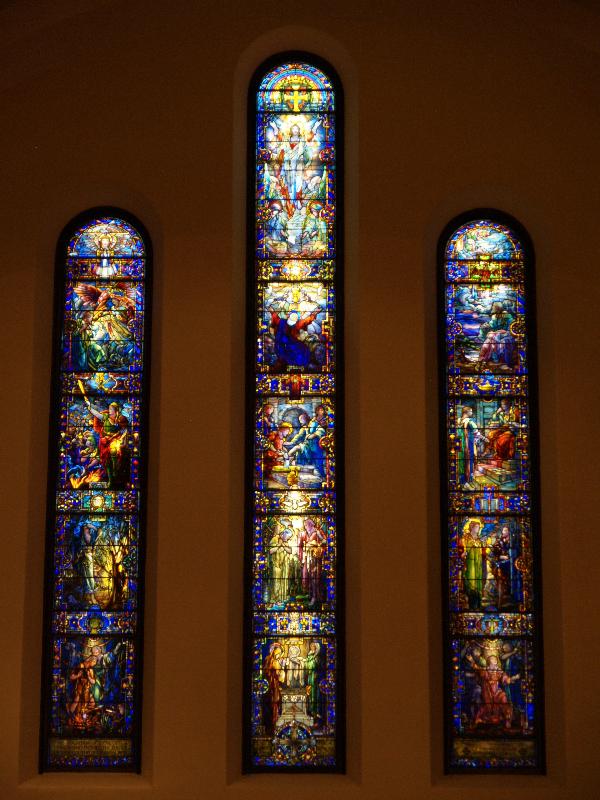 Montclair, New Jersey (NJ): Union Congregational Church: The War Memorial (Tiffany) Windows (1919-1920, Tiffany Studios)