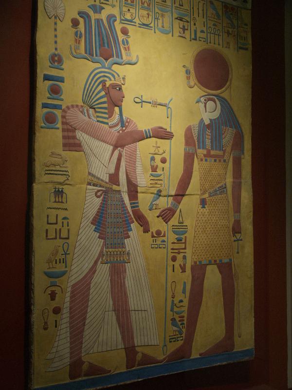 London, England: British Museum: King Merenptah tomb (tomb carved 1213-1204 BC, cast made by Joseph Bonomi, 1824-1834, Assyrian, Nimrud)