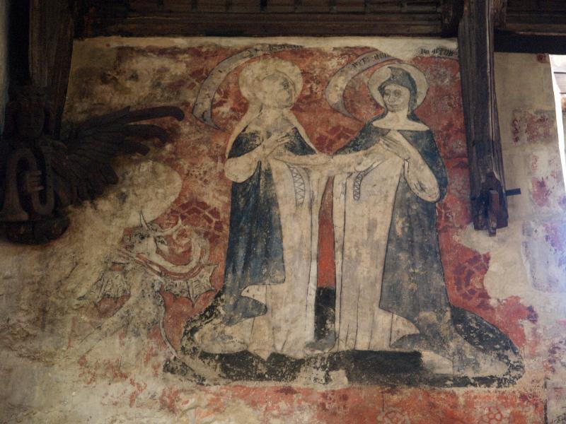 Willingham, England: St Mary And All Saints: Salutation (Virgin Mary and Elizabeth) (15th century)
