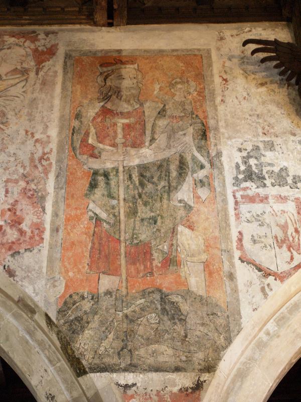 Willingham, England: St Mary And All Saints: St Christopher (about 1380, restored 1983)