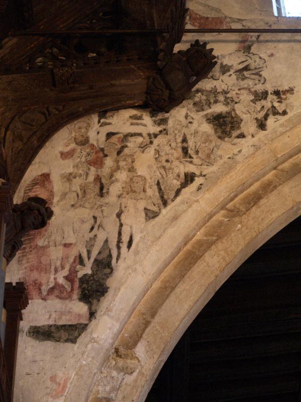 Willingham, England: St Mary And All Saints: Doom scene around 1420, restored 1983)