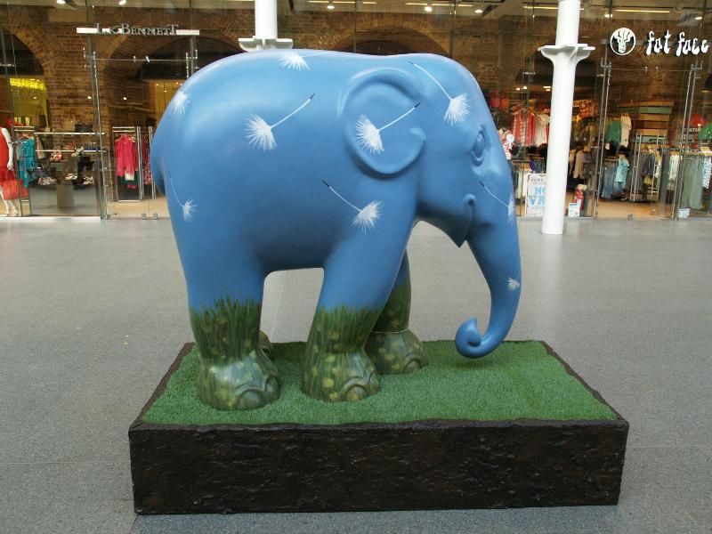 London, England: St Pancras Station: elephant (2010, sculptor Ellen Anderson)
