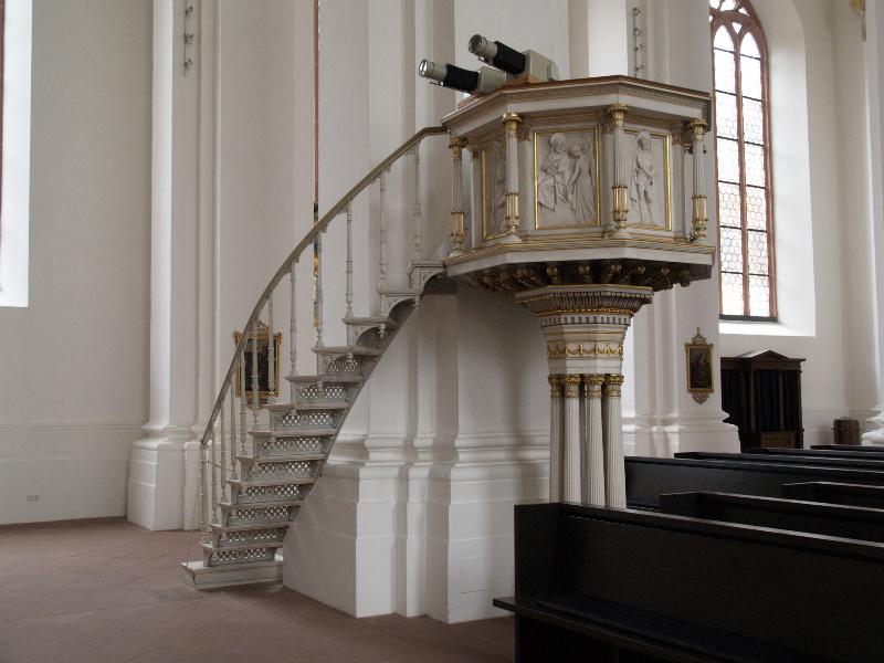 Heidelberg, Germany: Jesuitenkirche: pulpit