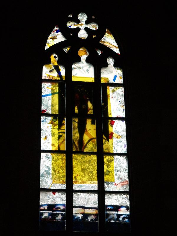 Heidelberg, Germany: Heiliggeistkirche: And God said 'Let there be light', and there was light (1999-2001, artist Hella Santarossa)