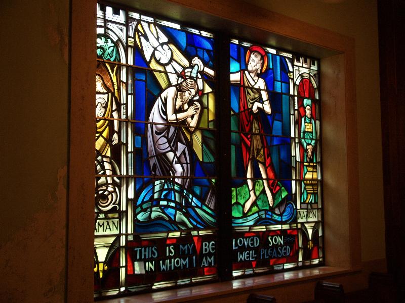 St Augustine, Florida (FL): Cathedral-Basilica: Baptism of Jesus (1965, Rambusch Studios)